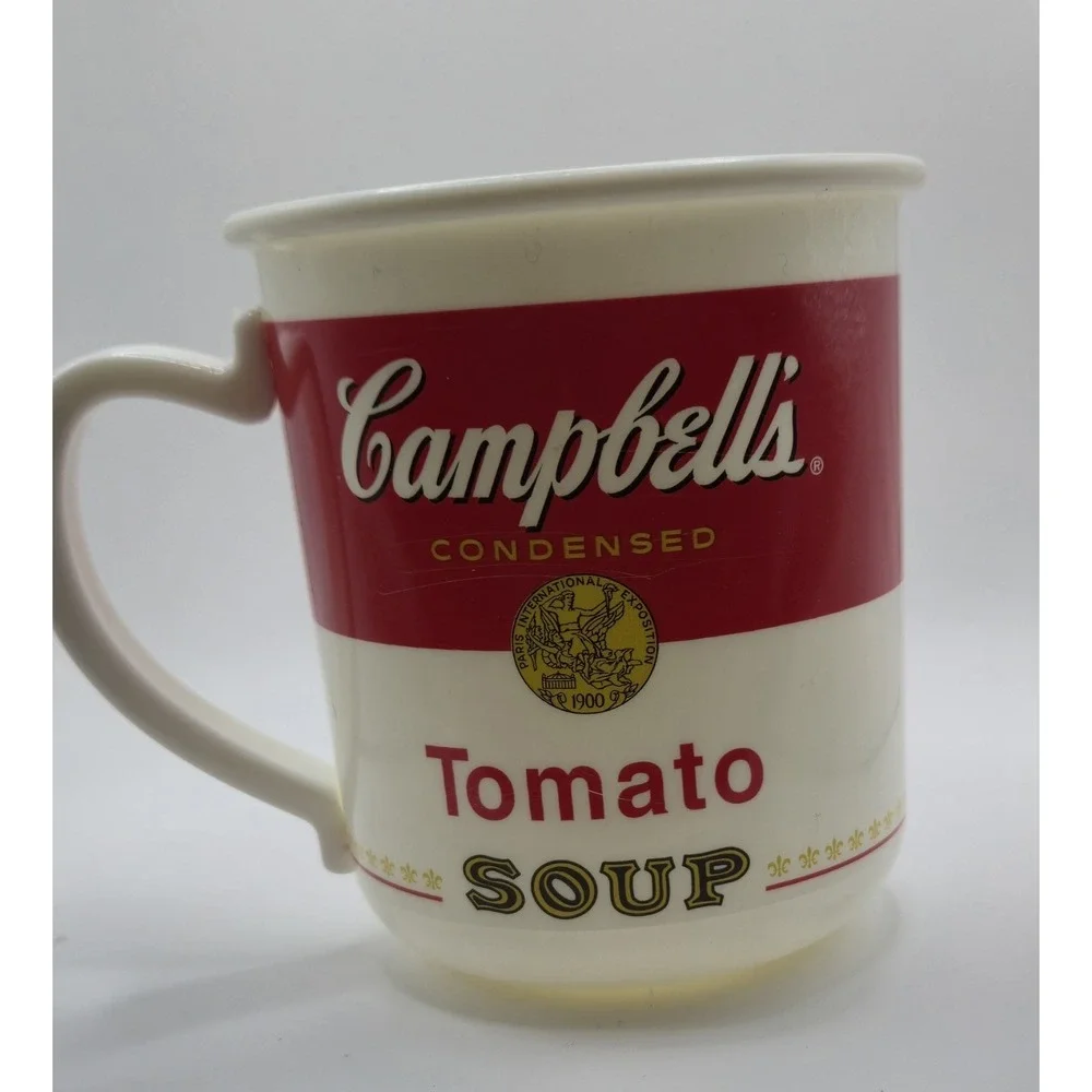 Campbell's Tomato Soup Mug Cup 125 Anniversary Collection White Red SET OF 2